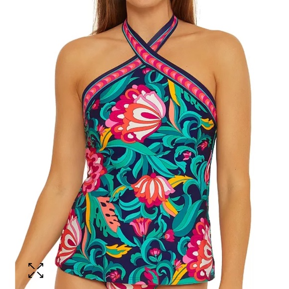 Trina Turk | Swim | Trina Turk Nwt India Garden Reversible Halter ...